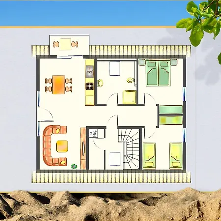 아파트 Sonneninsel Haus Himmelblau Obergeschoss 로딘